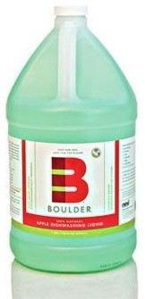 Boulder Cleaners Dish Liquid, Apple, 128 Oz
