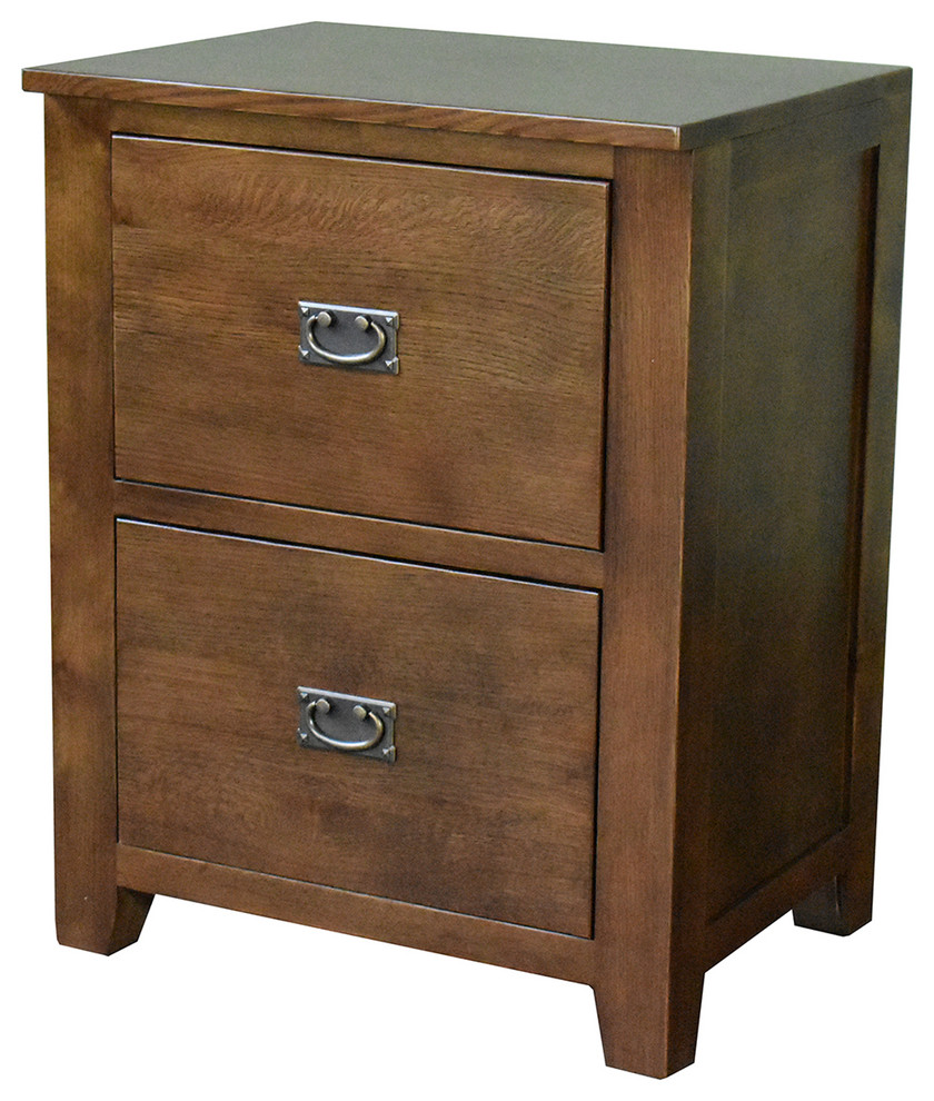 Mission 2 Drawer File Walnut (AW) Craftsman Filing