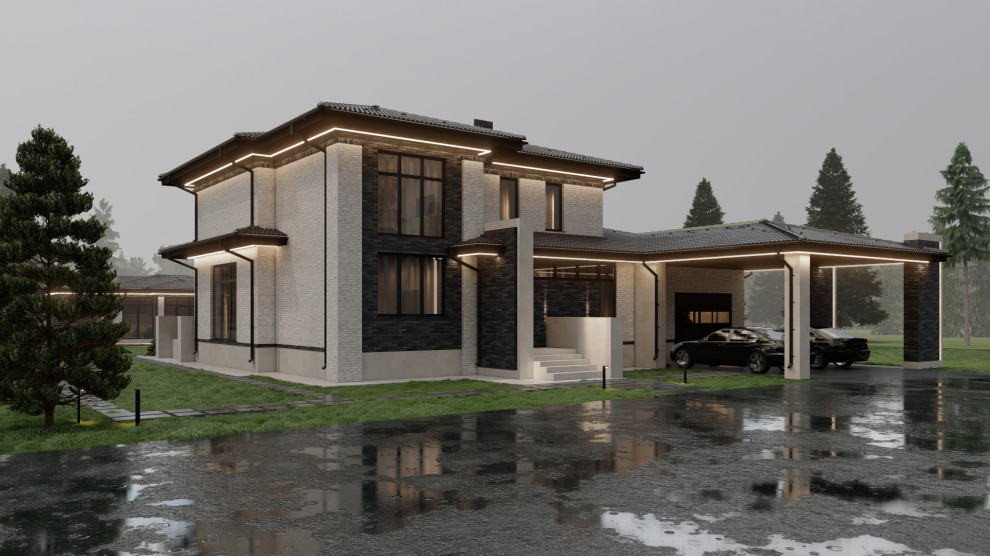 Дом в стиле Райта К2411