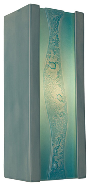 A19 Lighting RE116-TC-TQ Bubbly Wall Sconce Teal Crackle And Turquoise