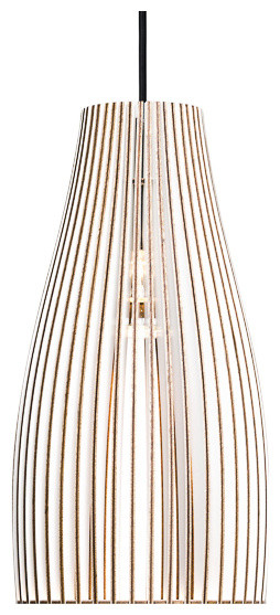 Ena Pendant Lamp, White and Black, Large