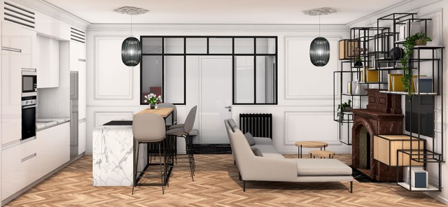 Perspective transitional-rendering