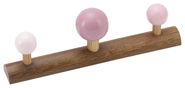 Romer Design EnKnag™ Coat Rack, Pink and Smoked Oak, Small