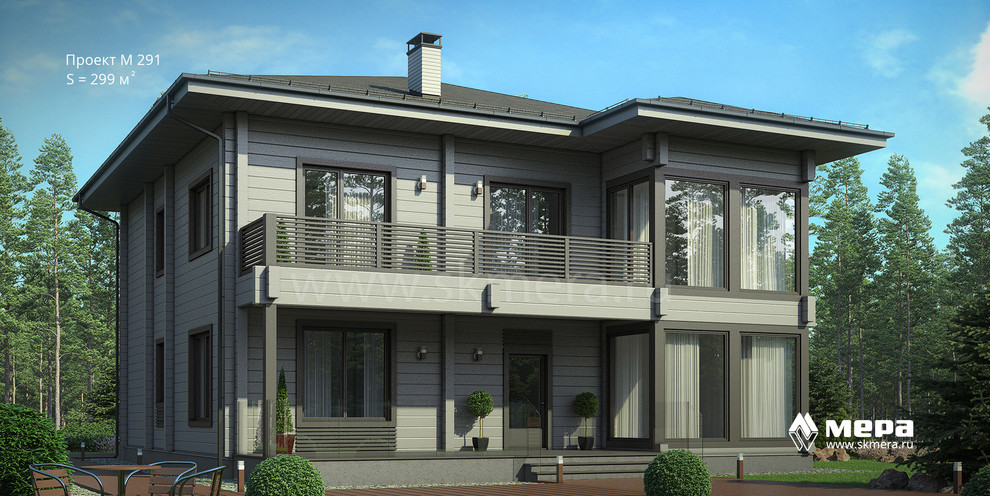 Современные  дома из клееного бруса