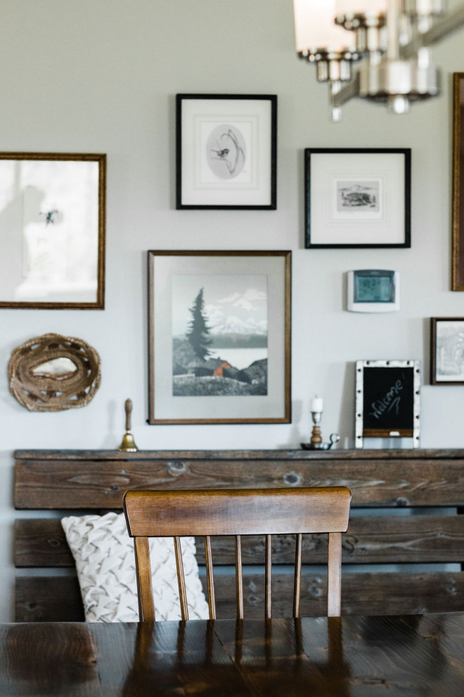 Mountain style dining room photo in Seattle