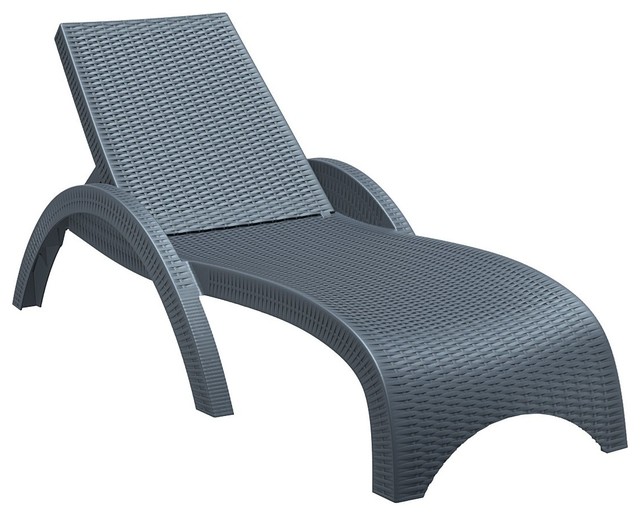 outdoor resin lounger