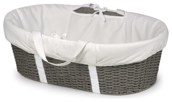 all white moses basket