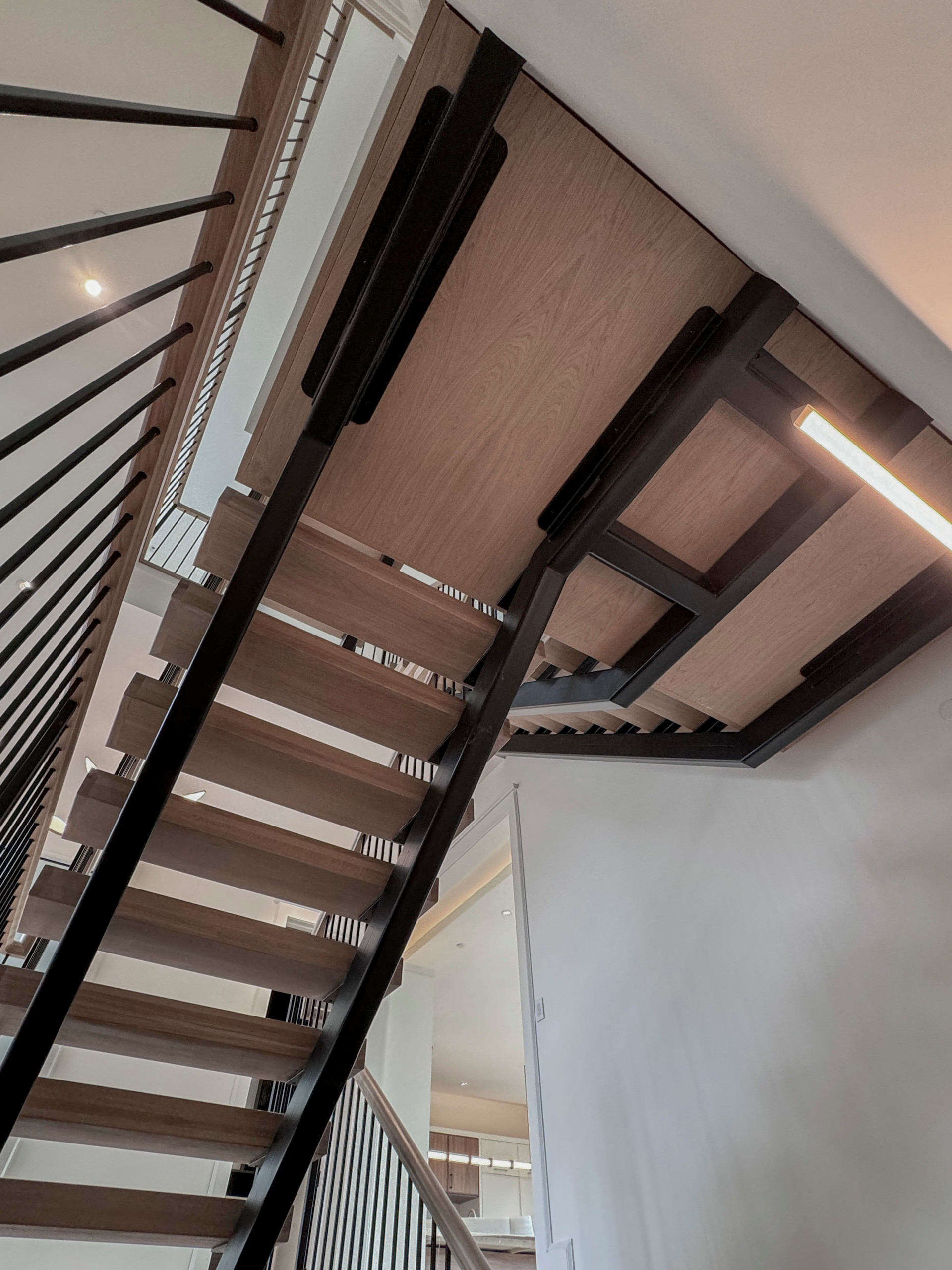 122_Modern Steel & Wood Floating Staircase, Arlington VA 22207