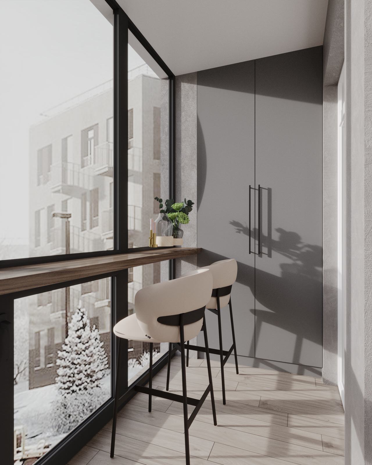 Двухкомнатная квартира с современным дизайном