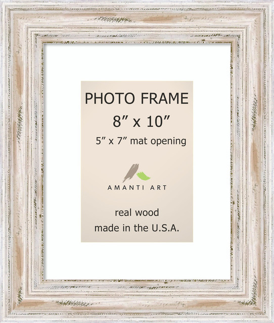 Picture Photo Frame 8x10 Matted To 5x7 Alexandria White Wash