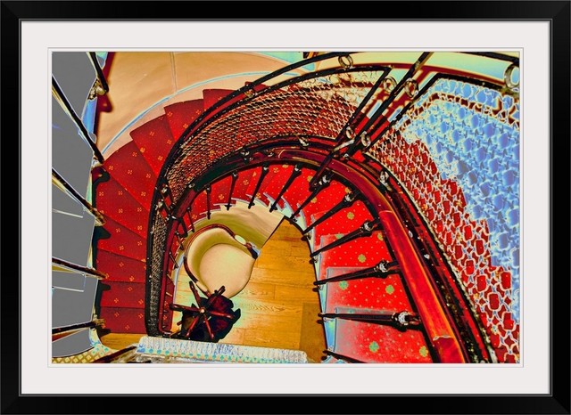 Second Floor I Black Framed Art Print Contemporary Prints And