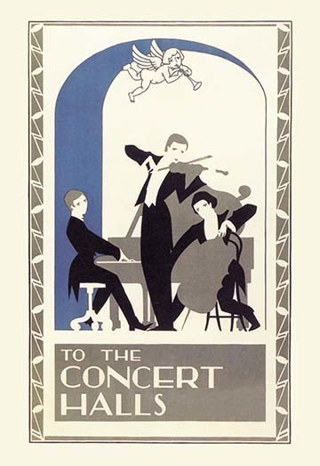Concert Hall Trio - Paper Poster 12" x 18"