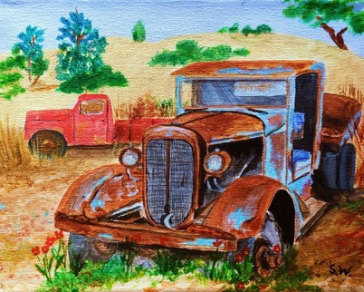 1936 Corbitt One Ton Truck Original By Sharon  Woods