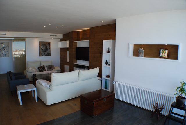 Idée de décoration pour un salon minimaliste.