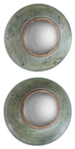 Uttermost Forbell Aged Round Mirrors, Set of 2