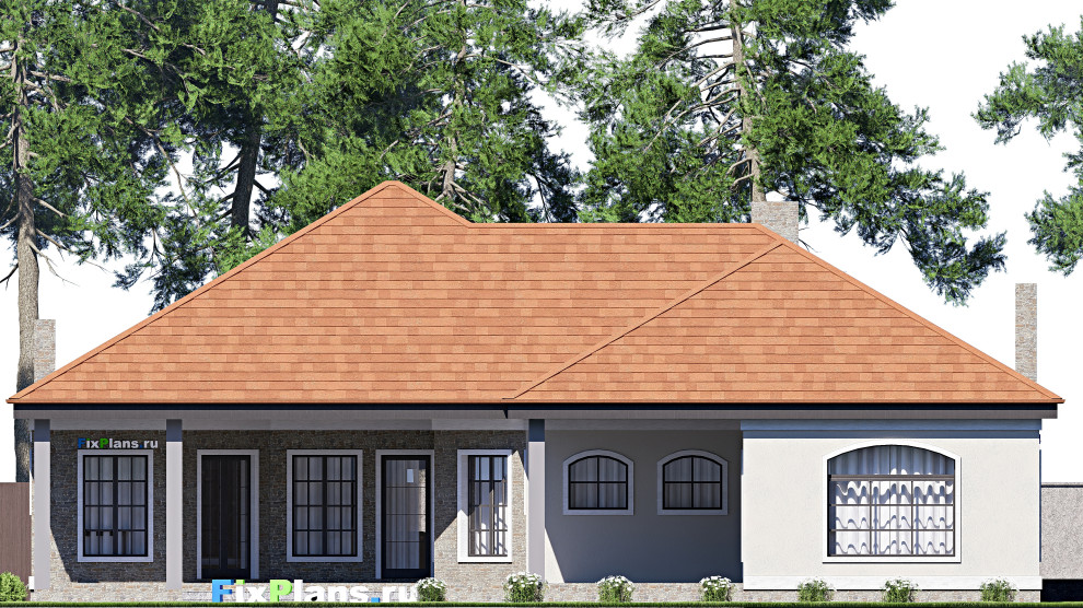 Проект одноэтажного дома 19х24м S302м2 F-17279