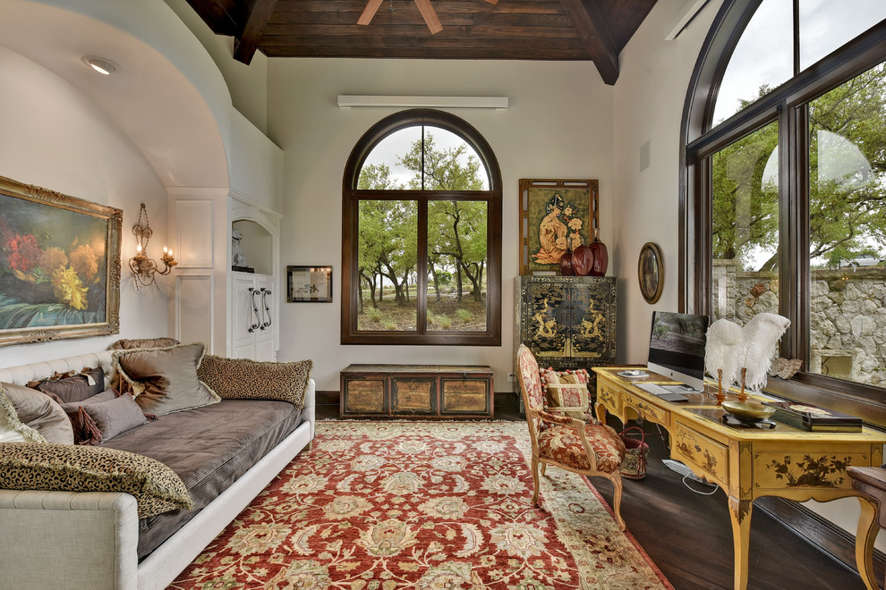 Inspiration for a mediterranean home office remodel in Austin