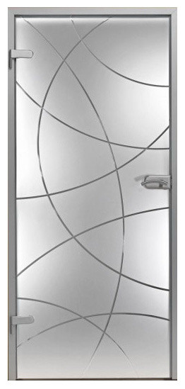 Interior Hinged Glass Door Handles Lock Set Contemporary