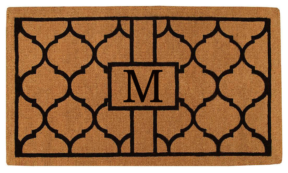 Pantera Monogram Doormat, Extra-Thick 3'x6', Letter M