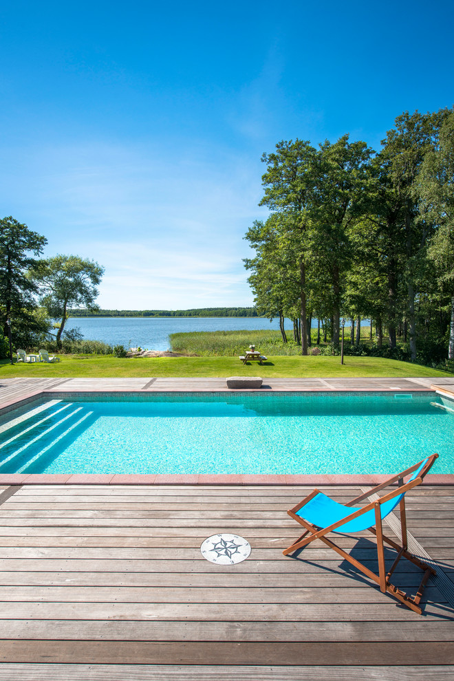 Design ideas for a scandinavian pool in Stockholm.