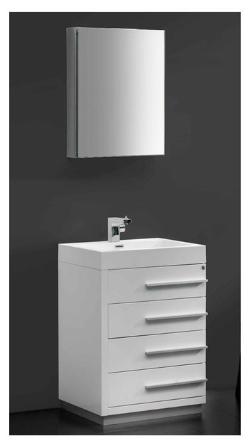Livello Bathroom Vanity w Medicine Cabinet (Tinella Chrome)