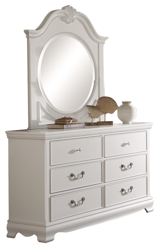 Girls Dresser And Mirror Top Ers, Jenna 7 Drawer White Dresser With Mirror