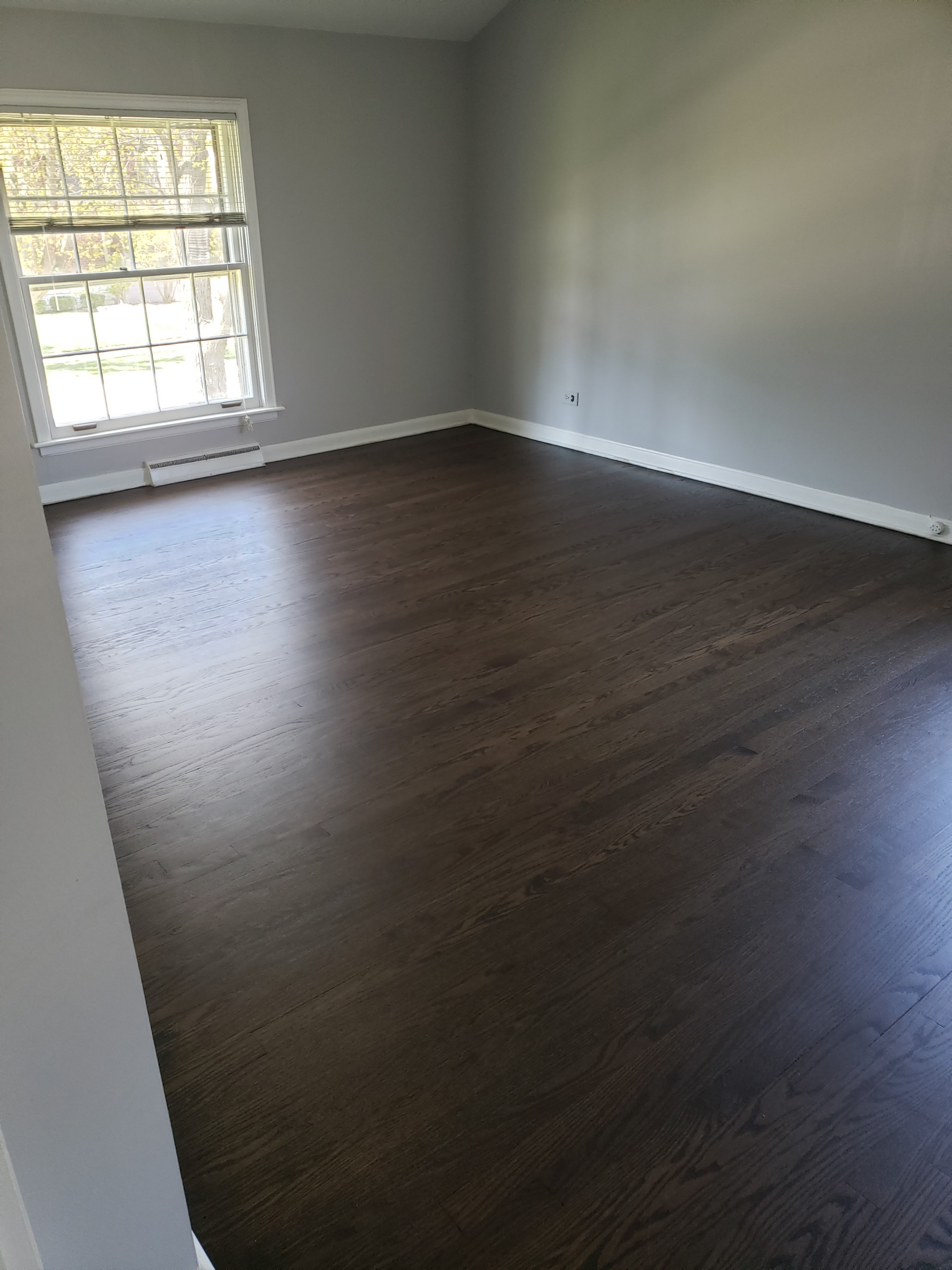 Northbrook,  Red oak floors , Dark Walnut stain , Bona Mega One matte finish
