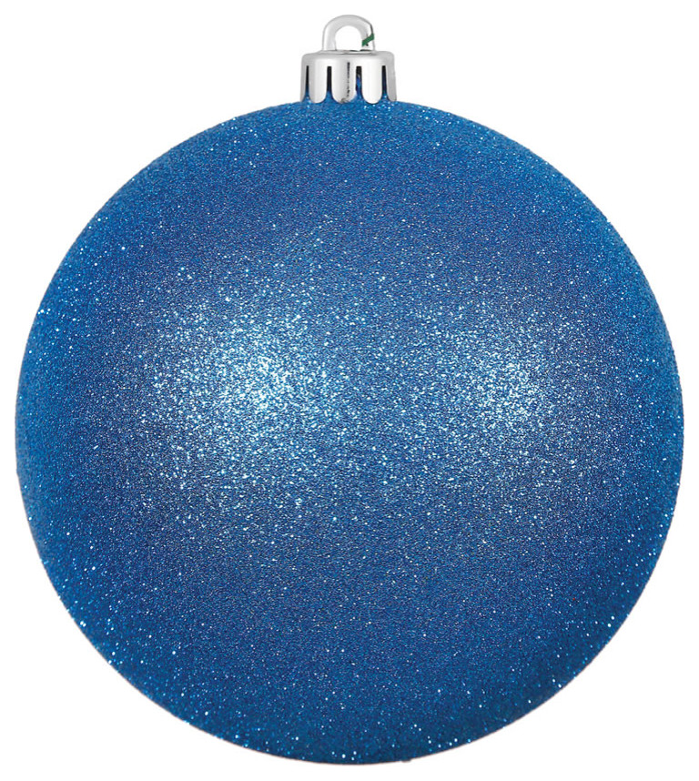 Vickerman N592002Dg 8" Blue Glitter Ball Ornament