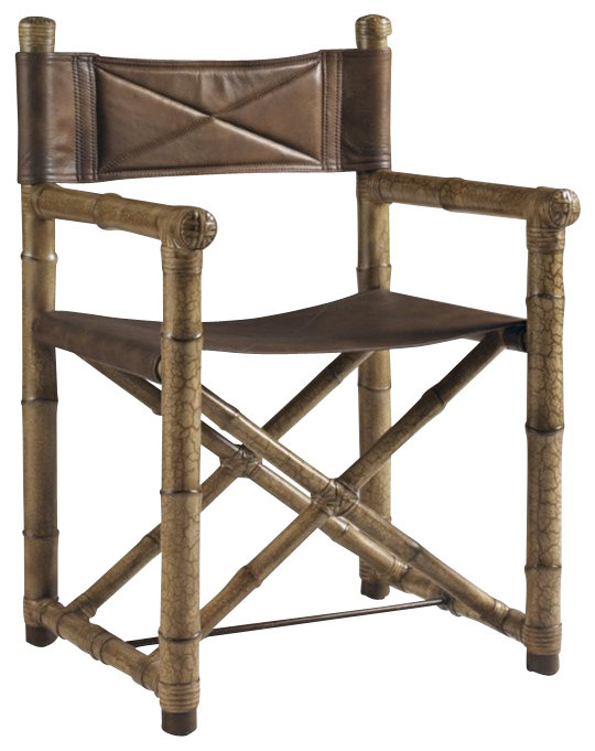 Henry Link Safari Chair in Linen Crackle Finish