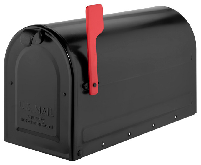MB 2 Post Mount Mailbox, Black
