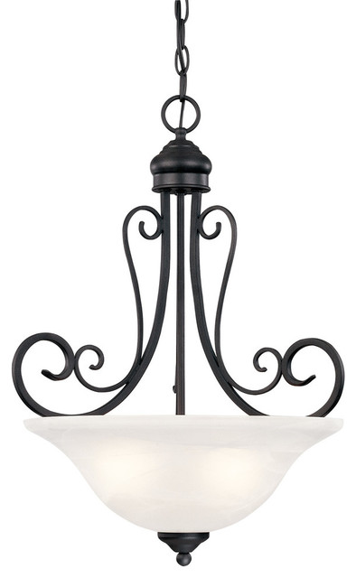 Hardware House 3 Light Tuscany Large Pendant Textured Black