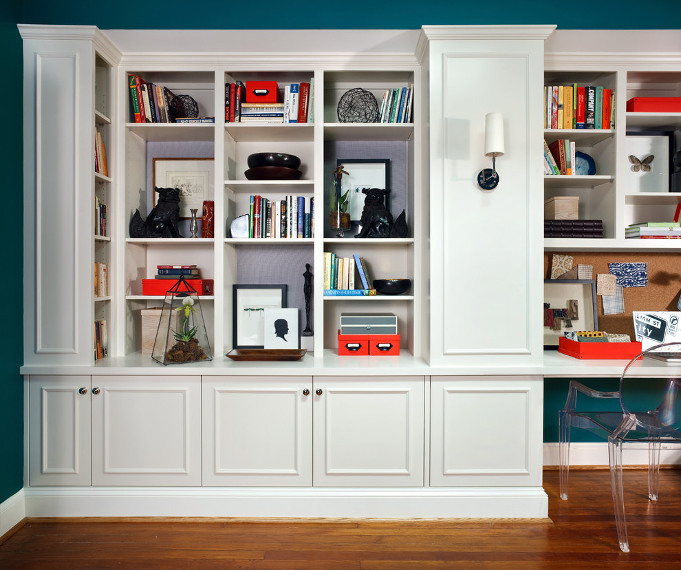 Design ideas for a contemporary home office in DC Metro.