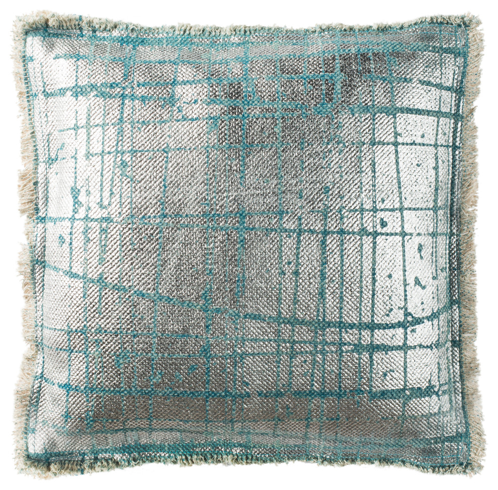 Metallic Grid Pillow Contemporary Decorative Pillows by Safavieh