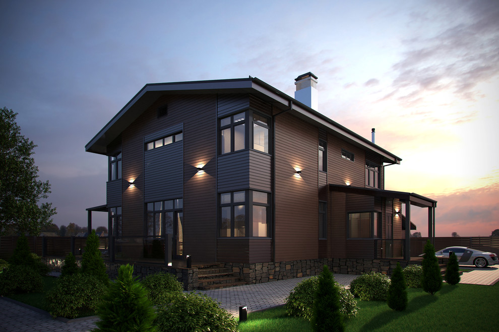 Частный двухэтажный жилой дом