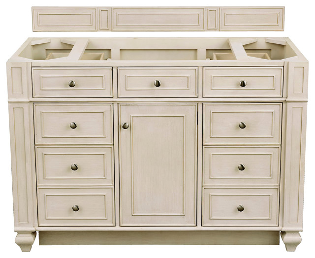 Bristol 48" Vanity, Vintage Vanilla, Galala Beige Top - French Country - Bathroom Vanities And ...
