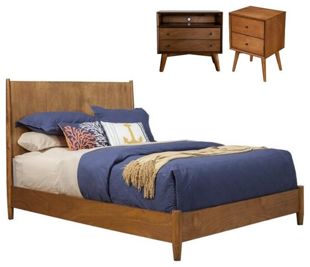 Home Square 3 Piece Set with Large Nightstand Full Size Bed ...