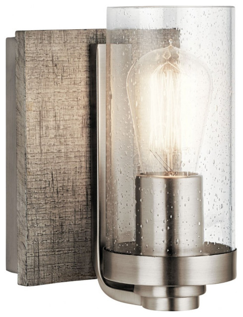 -1 Light Wall Sconce-Lodge/Country/Rustic inspirations-8.25 inches tall by 5.5