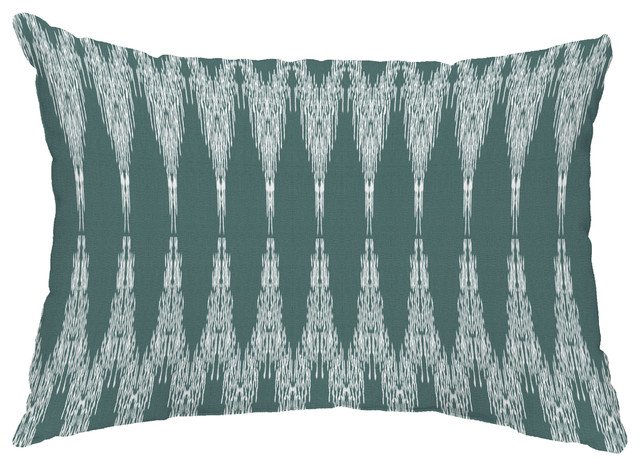 Peace 1 14"x20" Abstract Decorative Outdoor Pillow, Green