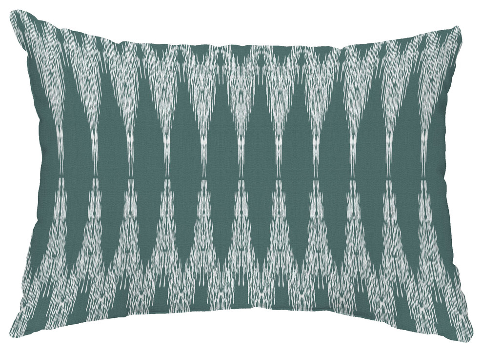Peace 1 14"x20" Abstract Decorative Outdoor Pillow, Green