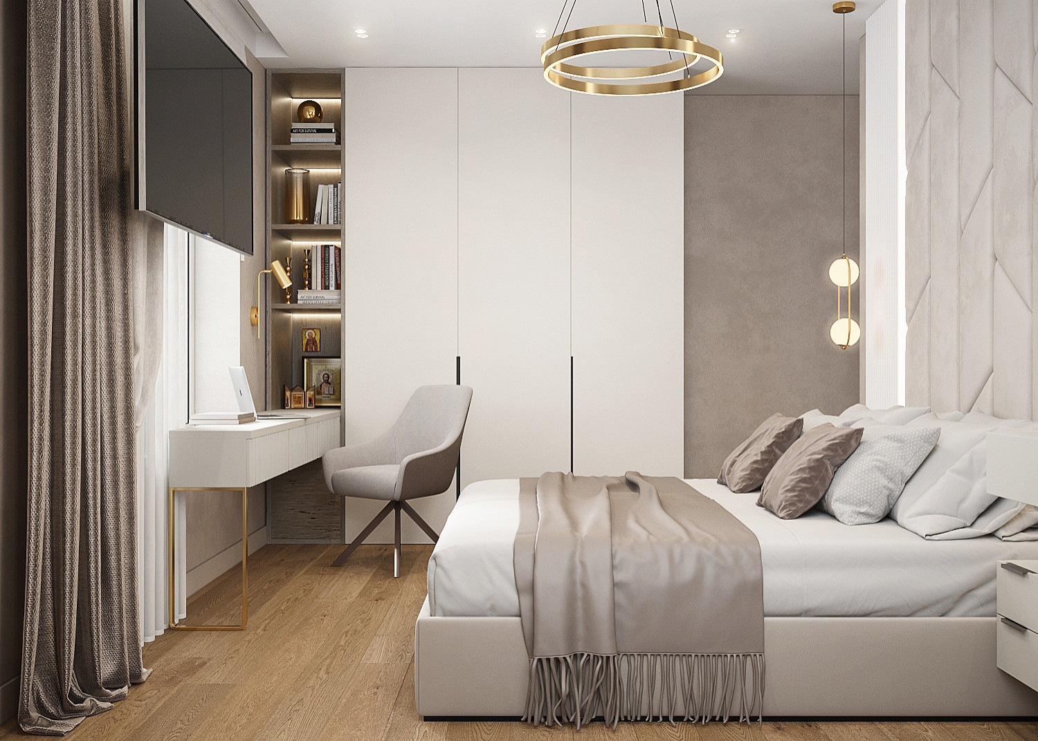 Элегантная современная трехкомнатная квартира