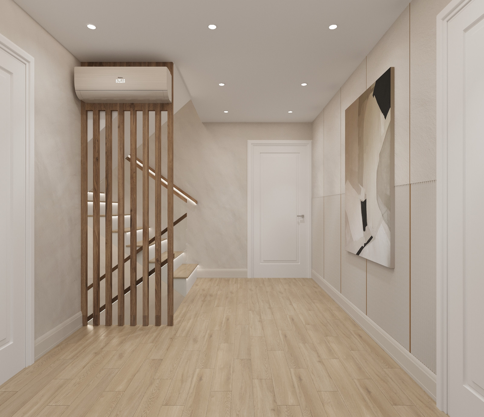 Современный таунхаус в теплой бежевой гамме