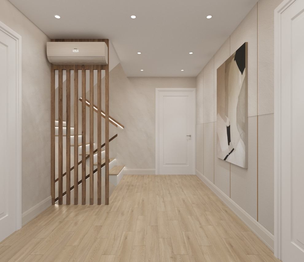 Современный таунхаус в теплой бежевой гамме