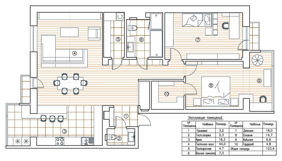 Квартира в экостиле 120м