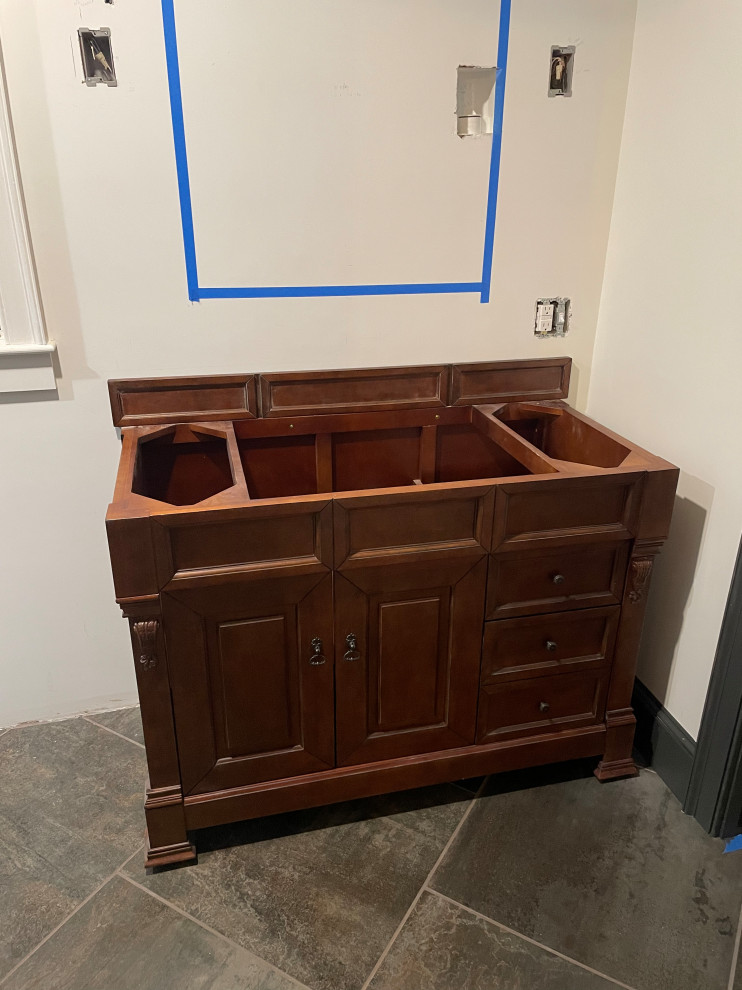 Extend vanity top to wall?