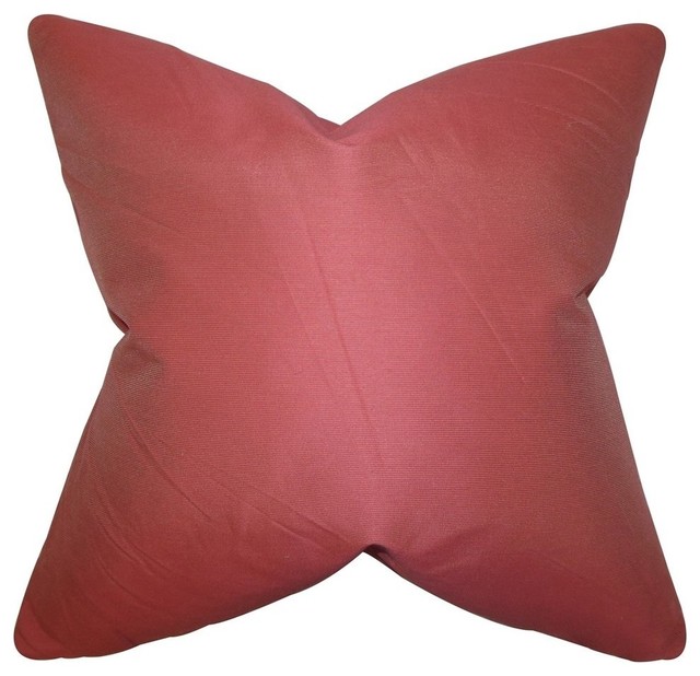 Nazih Solid Pillow Red - Contemporary - Decorative Pillows - by The Pillow Collection