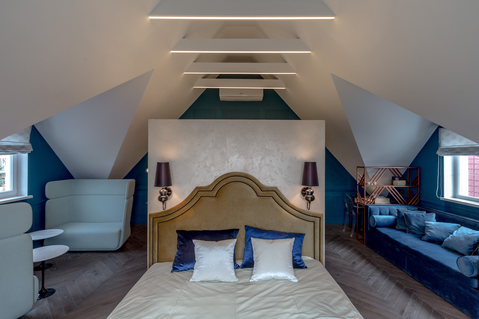 Спальня с гардеробной в Кубе