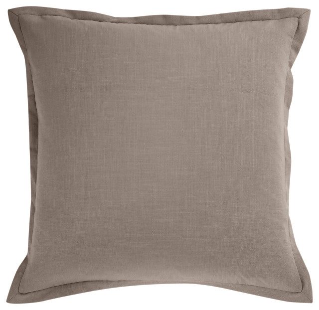 Solid Taupe Euro Sham, 27"x27", 1 Piece Transitional Pillowcases