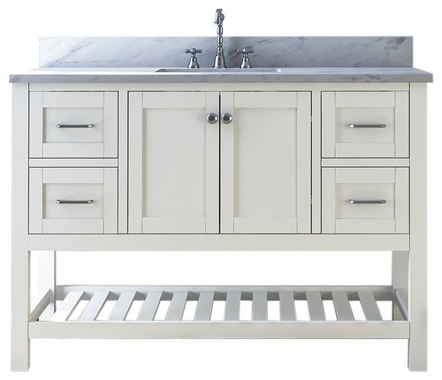 Doylestown 49" Bathroom Vanity, White Transitional Bathroom