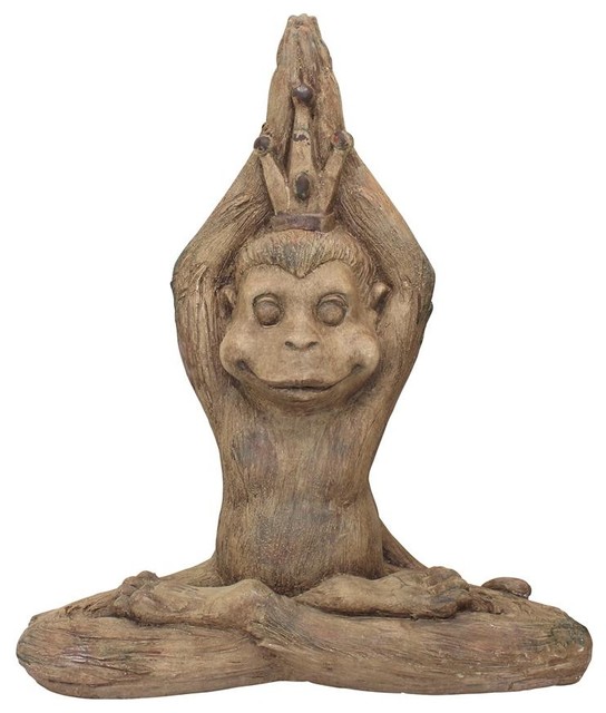 Monkey Mantra Zen Animal Statue, Zen Animal Garden Sculptures