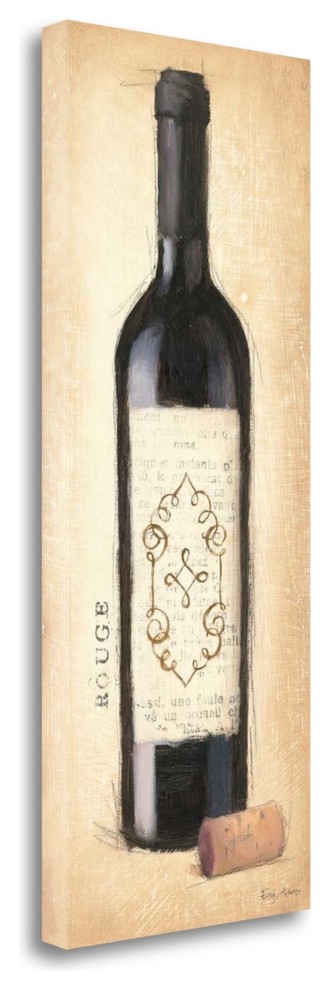 "Vintage Rouge Bottle" By Emily Adams, Giclee Print on Gallery Wrap Canvas